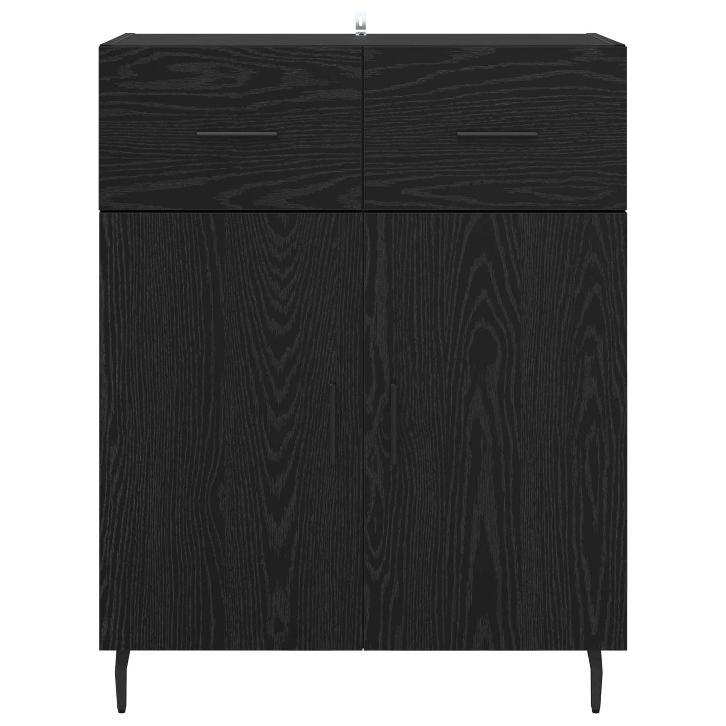Sideboard Schwarz Eichen-Optik 69,5 x 34 x 90 cm Holzwerkstoff