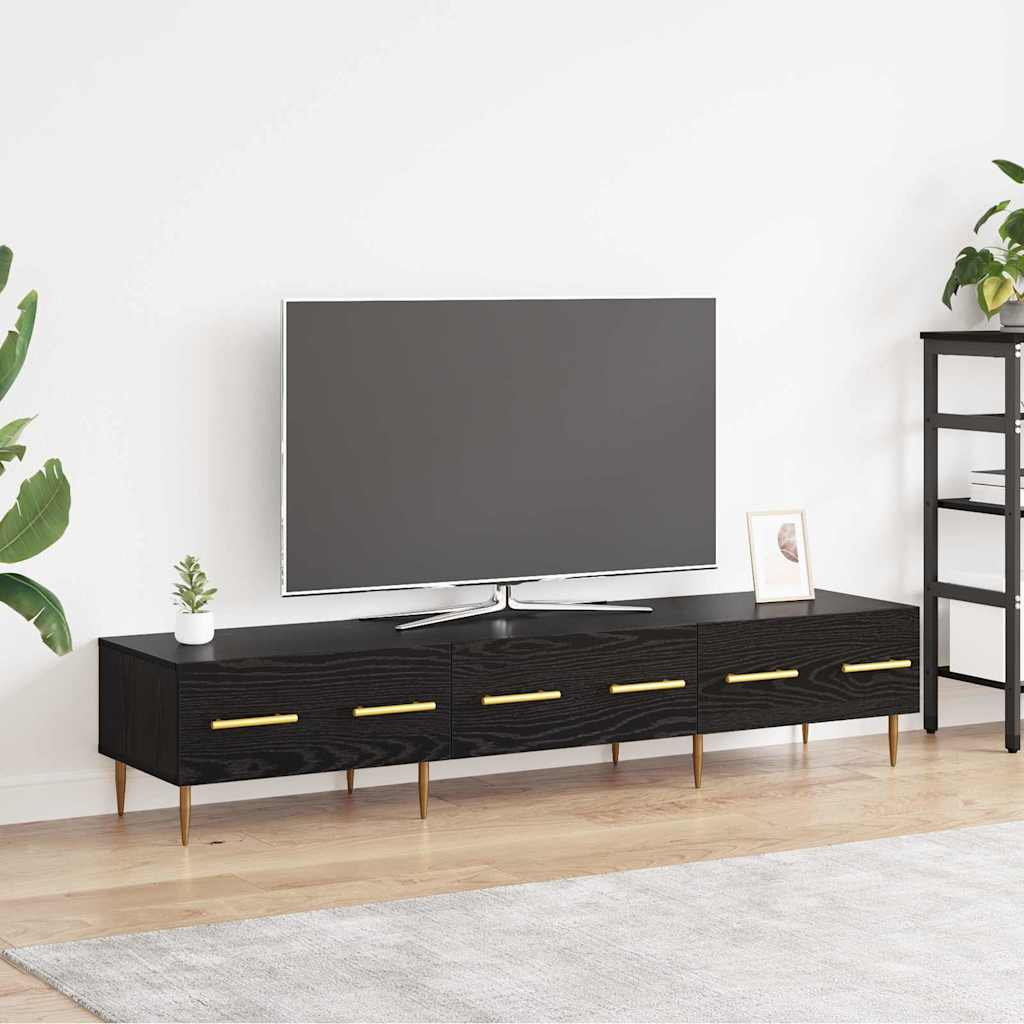 TV-Schränk 150 x 36 x 30 cm Schwarz Eichen-Optik Holzwerkstoff