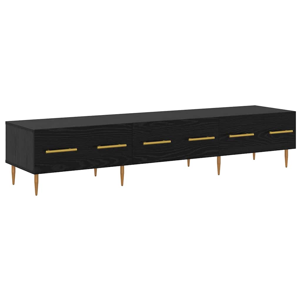 TV-Schränk 150 x 36 x 30 cm Schwarz Eichen-Optik Holzwerkstoff