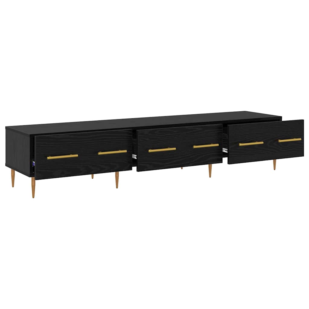TV-Schränk 150 x 36 x 30 cm Schwarz Eichen-Optik Holzwerkstoff