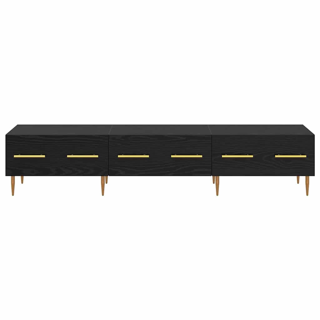 TV-Schränk 150 x 36 x 30 cm Schwarz Eichen-Optik Holzwerkstoff