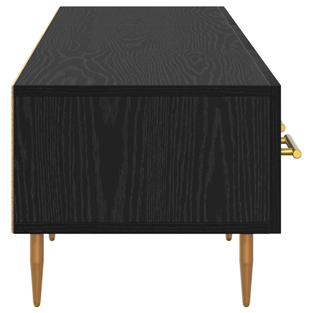TV-Schränk 150 x 36 x 30 cm Schwarz Eichen-Optik Holzwerkstoff