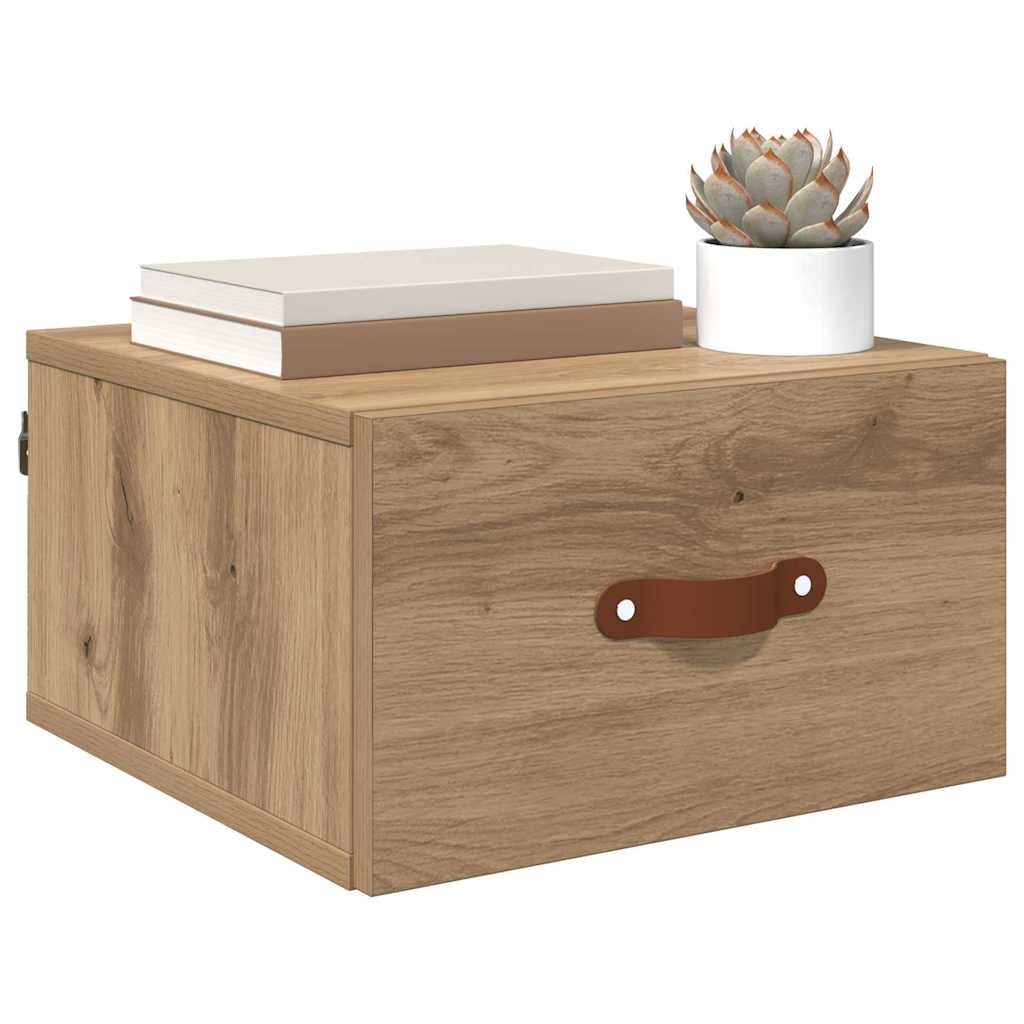 Wandmontiertes Nachttischchen 35 x 35 x 20 cm Holzwerkstoff