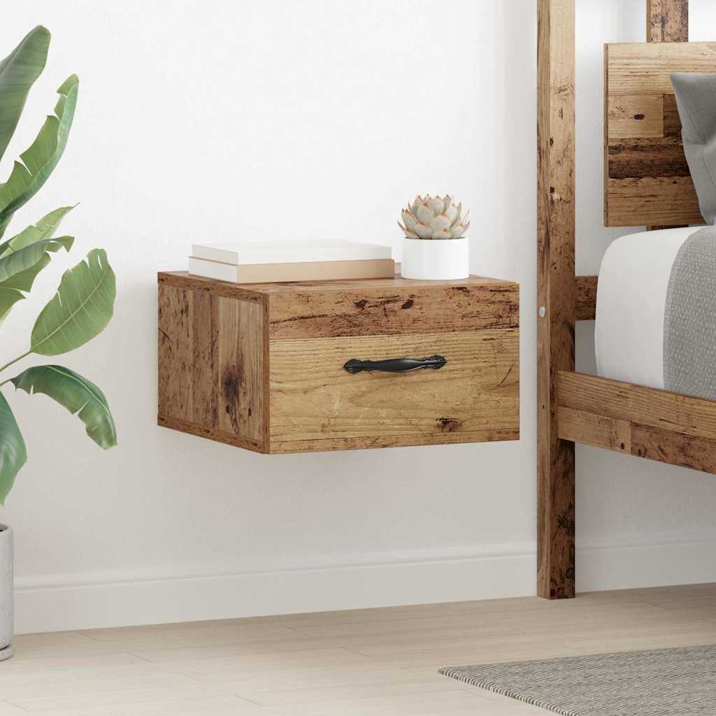 Nachttisch 2 stk. Altholz 35 x 35 x 20 cm Holzwerkstoff