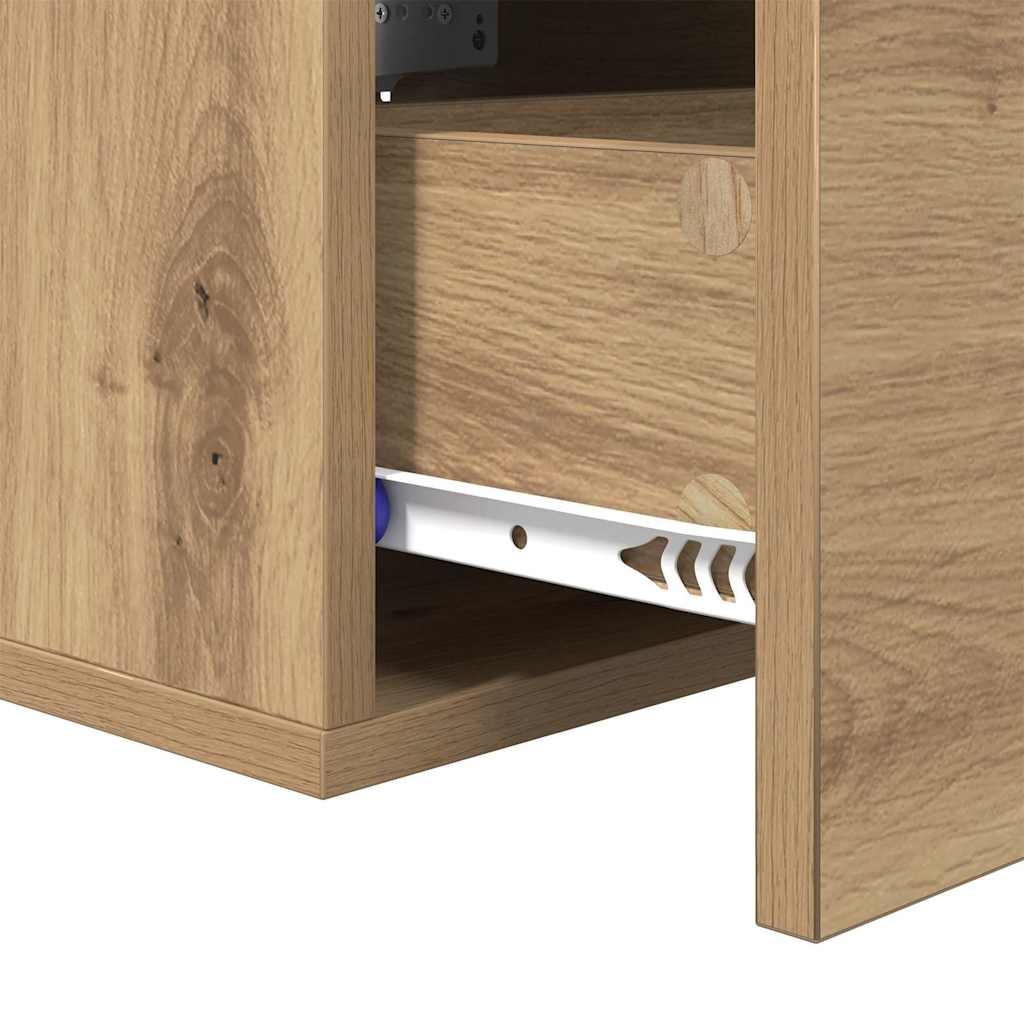 Nachttisch 2 stk. Artisan-Eiche 35 x 35 x 20 cm Holzwerkstoff