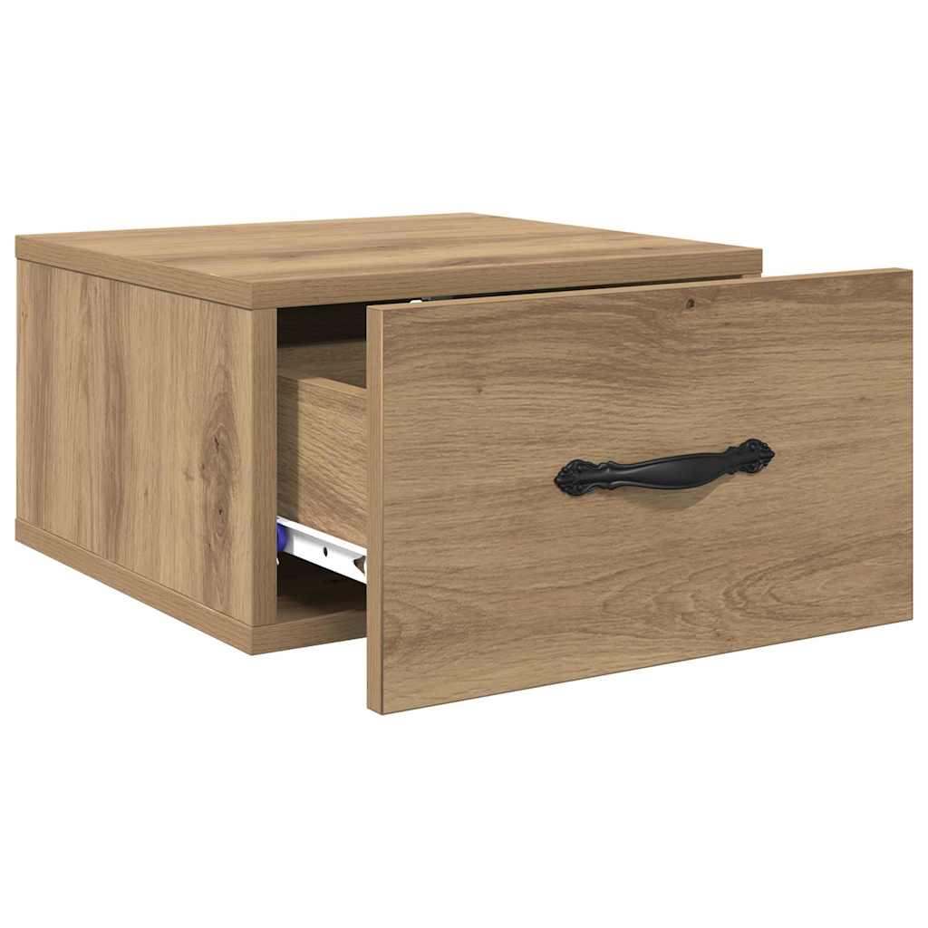 Nachttisch 2 stk. Artisan-Eiche 35 x 35 x 20 cm Holzwerkstoff