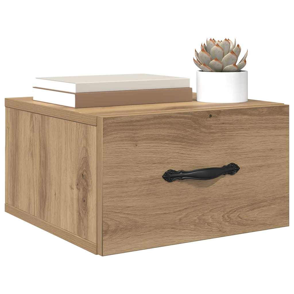 Nachttisch 2 stk. Artisan-Eiche 35 x 35 x 20 cm Holzwerkstoff