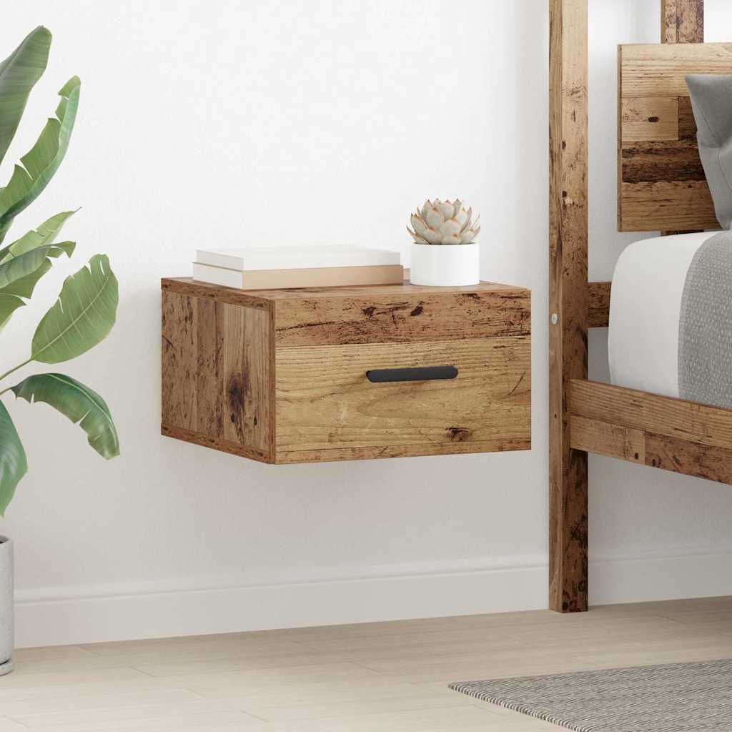 Nachttisch 35 x 35 x 20 cm Holzwerkstoff Altholz