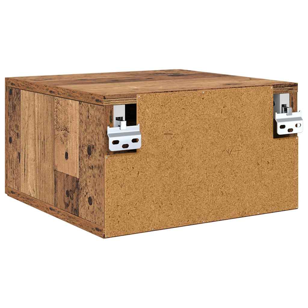 Nachttisch 2 stk. 35 x 35 x 20 cm Holzwerkstoff Altholz