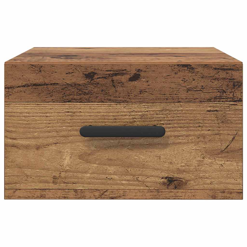 Nachttisch 2 stk. 35 x 35 x 20 cm Holzwerkstoff Altholz