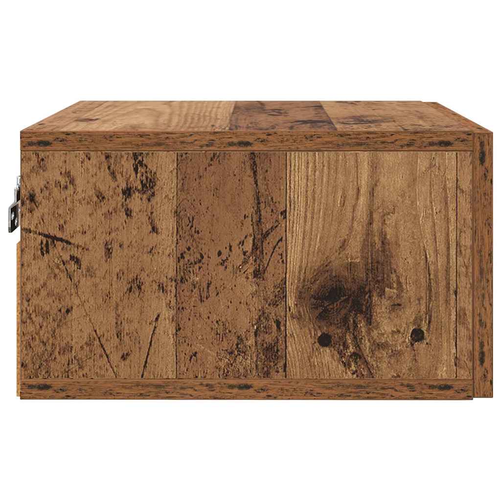 Nachttisch 2 stk. 35 x 35 x 20 cm Holzwerkstoff Altholz
