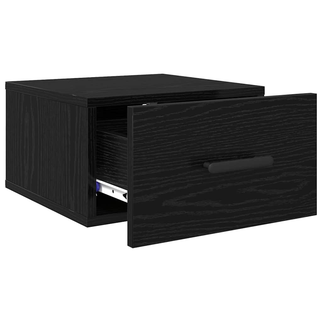 Nachttisch Schwarz Eichen-Optik 35 x 35 x 20 cm Holzwerkstoff