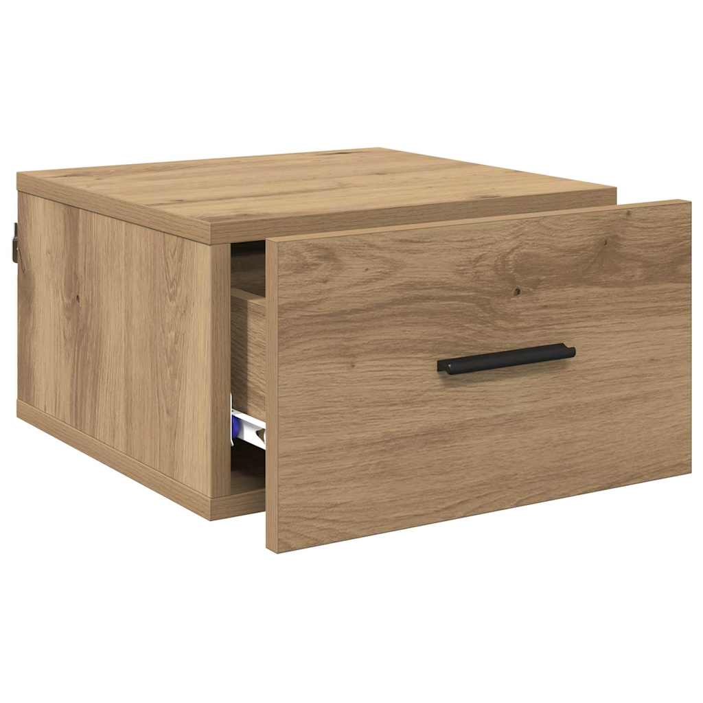 Nachttisch 2 Stk. Artisan-Eiche 35 x 35 x 20 cm Holzwerkstoff