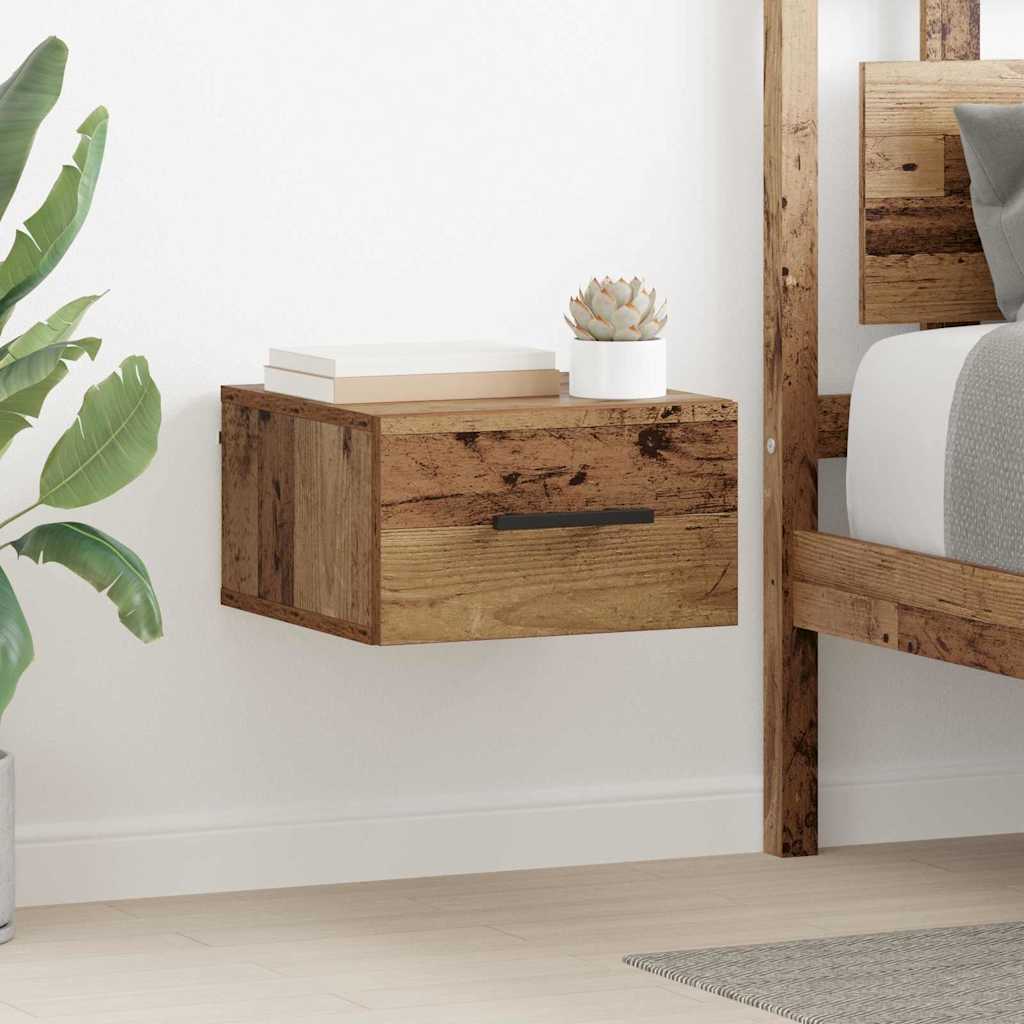 Nachttisch 35 x 35 x 20 cm Holzwerkstoff Altholz
