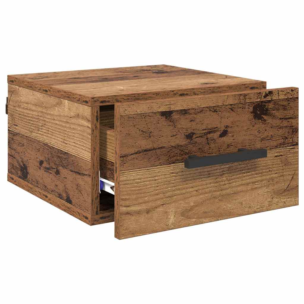 Nachttisch 35 x 35 x 20 cm Holzwerkstoff Altholz
