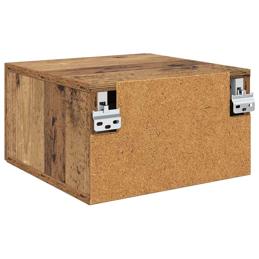 Nachttisch 35 x 35 x 20 cm Holzwerkstoff Altholz