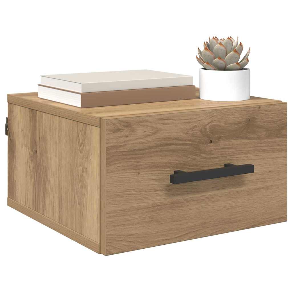 Nachttisch 35 x 35 x 20 cm Holzwerkstoff Artisan-Eiche