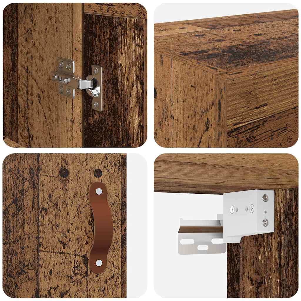 Wandschrank Altholz 34,5 x 34 x 90 cm Holzwerkstoff