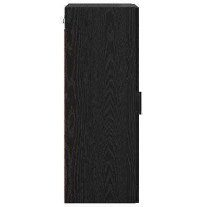 Wandschrank Schwarz Eichen-Optik 34,5 x 34 x 90 cm