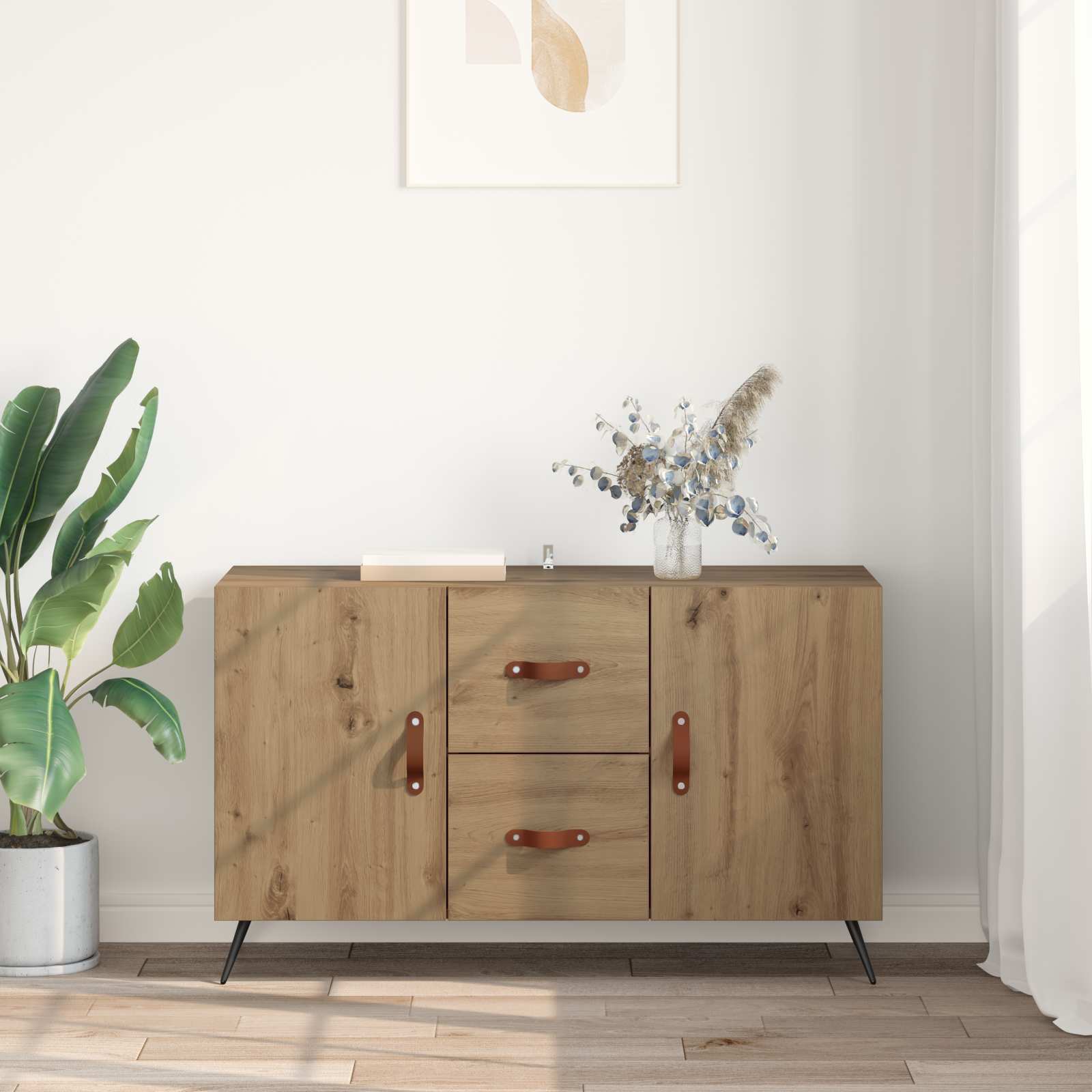 Sideboard Artisan-Eiche 100 x 36 x 60 cm Holzwerkstoff