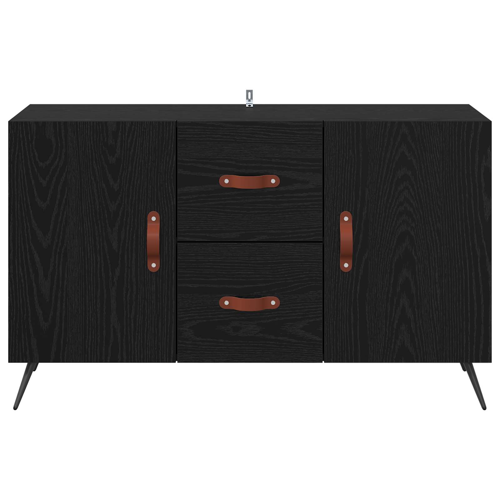 Sideboard Schwarz Eichen-Optik 100 x 36 x 60 cm Holzwerkstoff