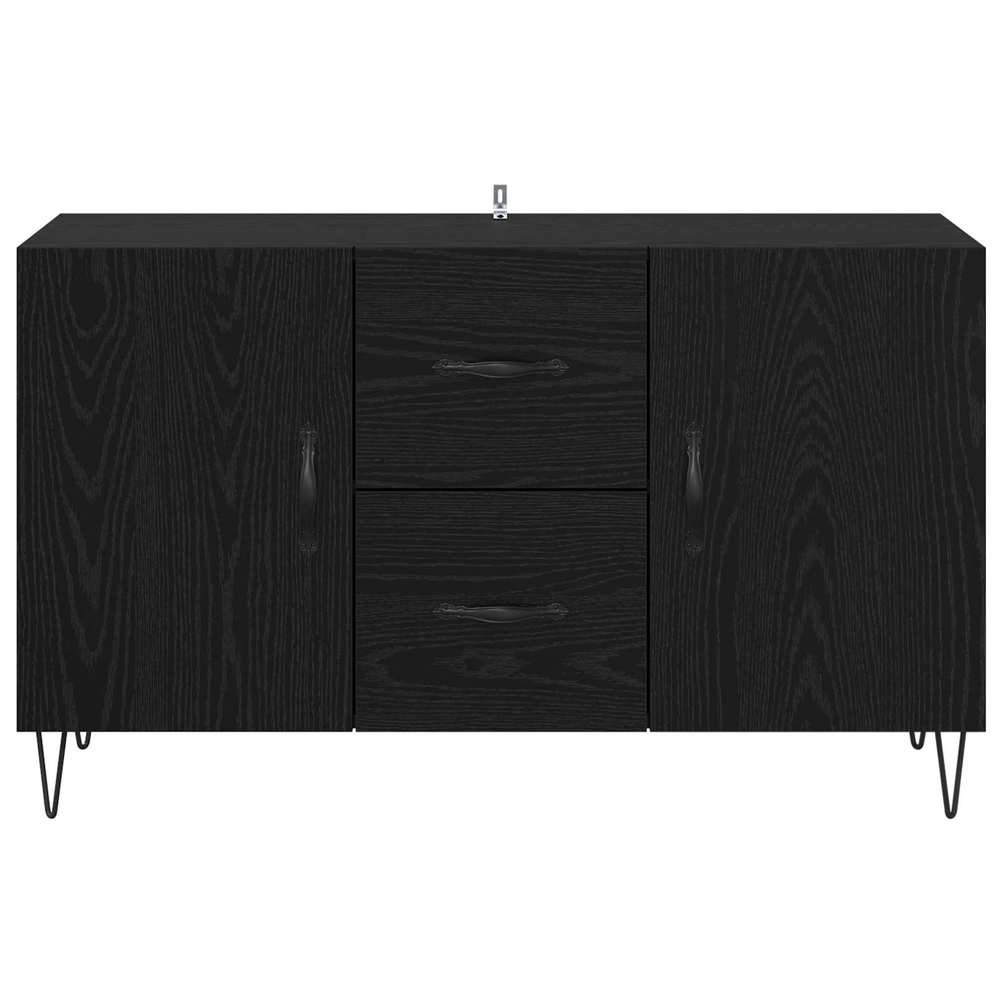 Sideboard Schwarz Eichen-Optik 100 x 36 x 60 cm Holzwerkstoff