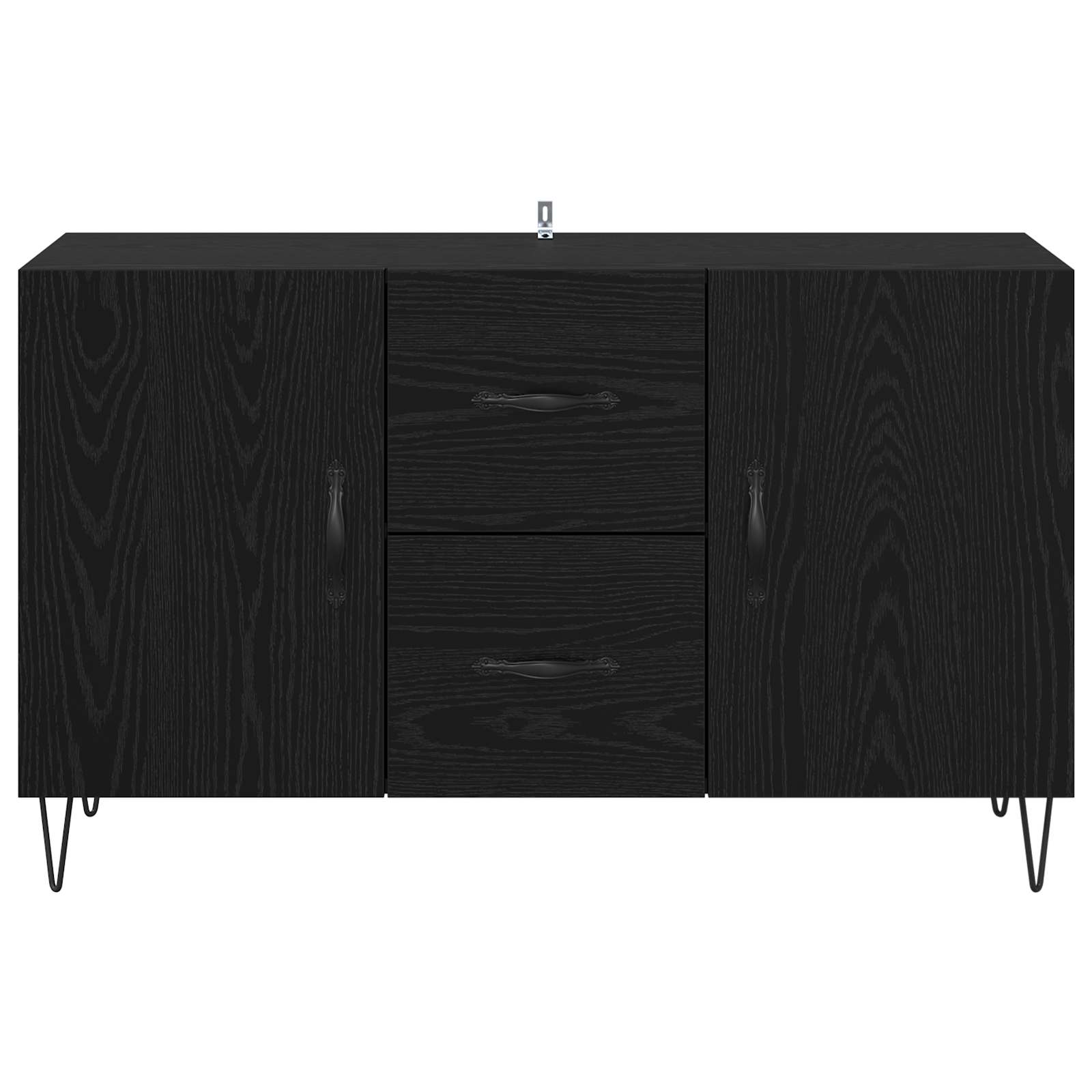 Sideboard Schwarz Eichen-Optik 100 x 36 x 60 cm Holzwerkstoff