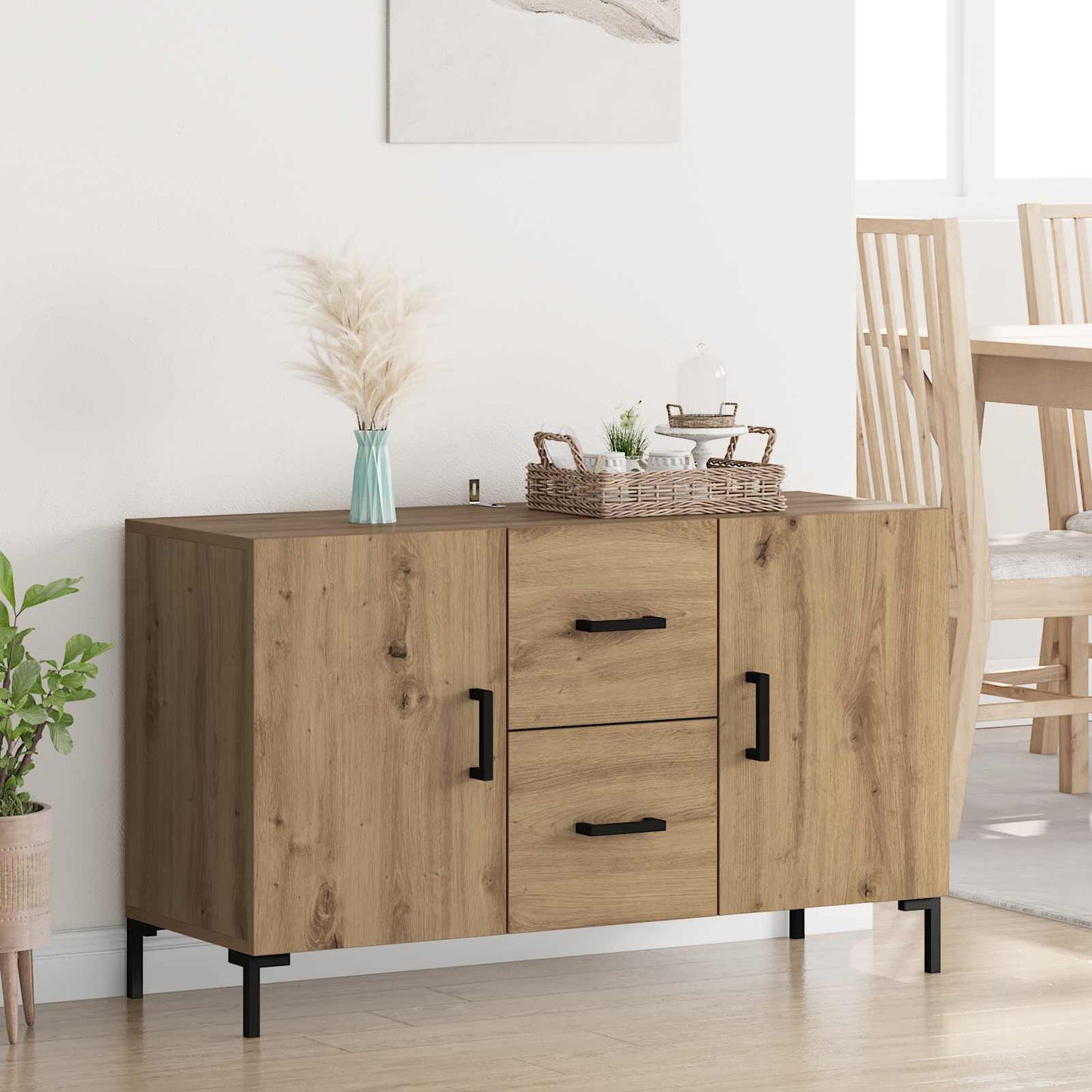 Sideboard Artisan-Eiche 100 x 36 x 60 cm Holzwerkstoff