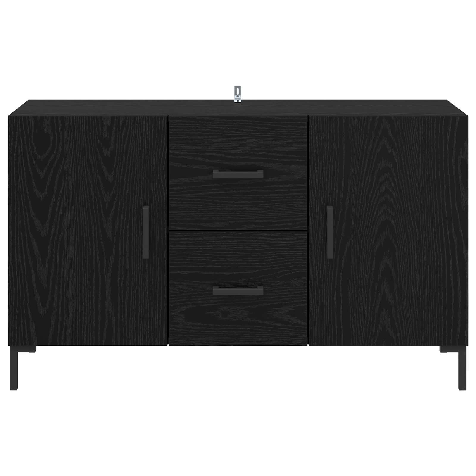 Sideboard Schwarz Eichen-Optik 100 x 36 x 60 cm Holzwerkstoff