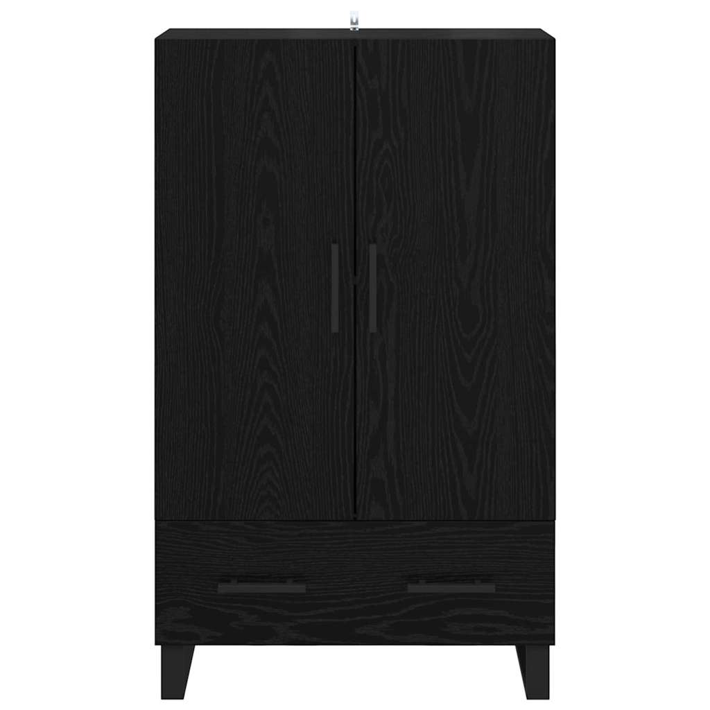 Highboard Schwarz Eichen-Optik 69,5 x 30 x 115 cm Holzwerkstoff