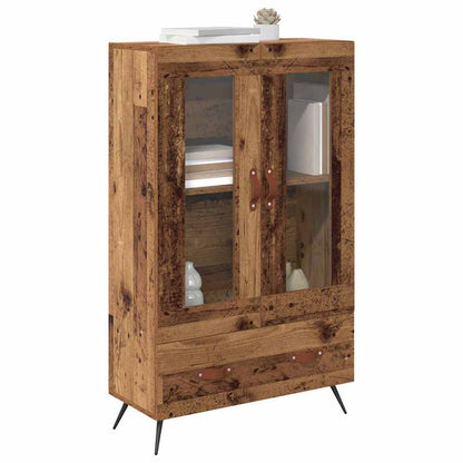 Highboard Altholz 69,5 x 31 x 115 cm Engineered Wood und Glas