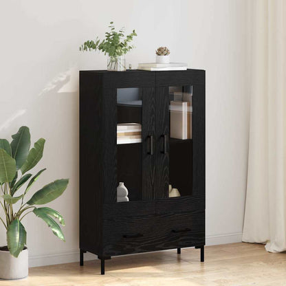 Highboard Schwarz Eichen-Optik 69,5 x 31 x 115 cm Holzwerkstoff