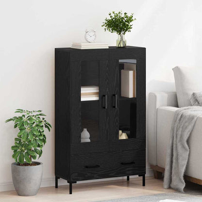 Highboard Schwarz Eichen-Optik 69,5 x 31 x 115 cm Holzwerkstoff