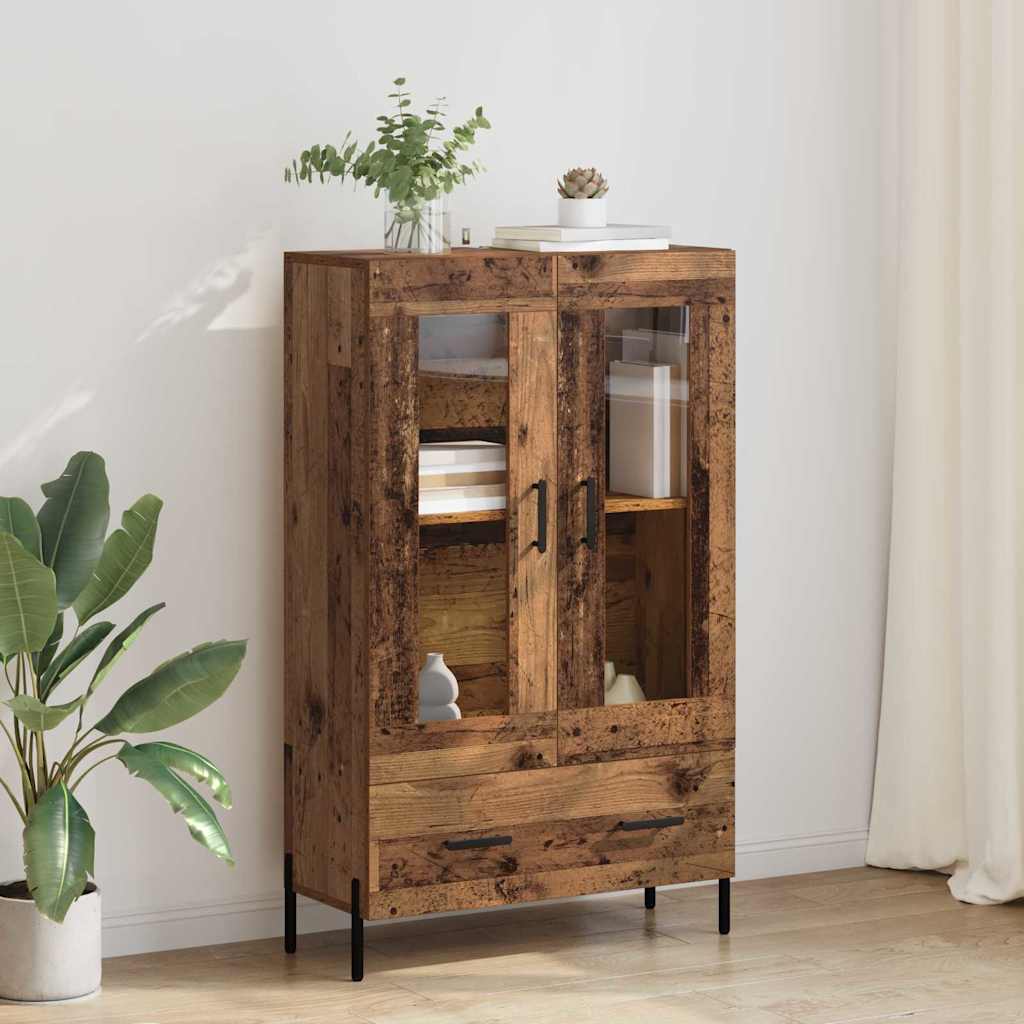 Highboard CORONA Altholz 69,5 x 31 x 115 cm Holzwerkstoff