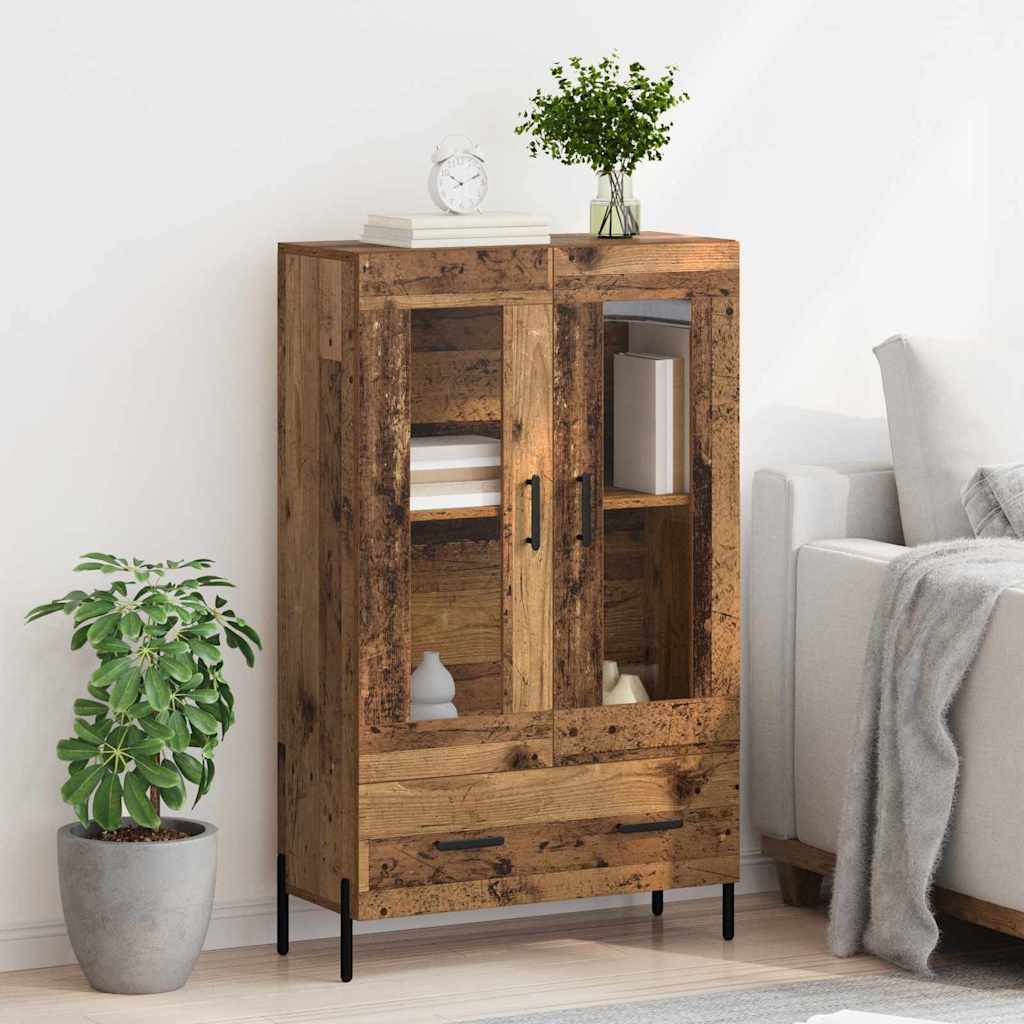 Highboard CORONA Altholz 69,5 x 31 x 115 cm Holzwerkstoff