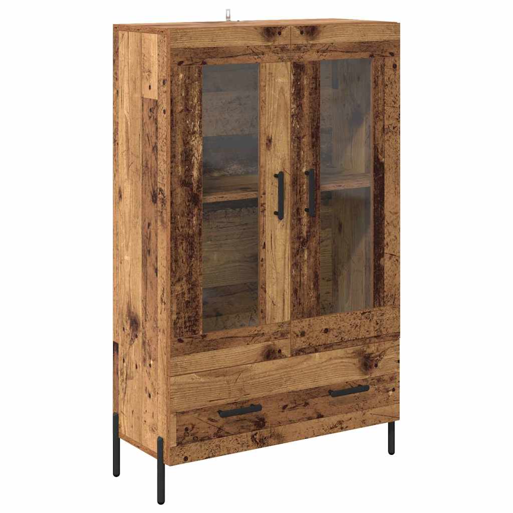 Highboard CORONA Altholz 69,5 x 31 x 115 cm Holzwerkstoff