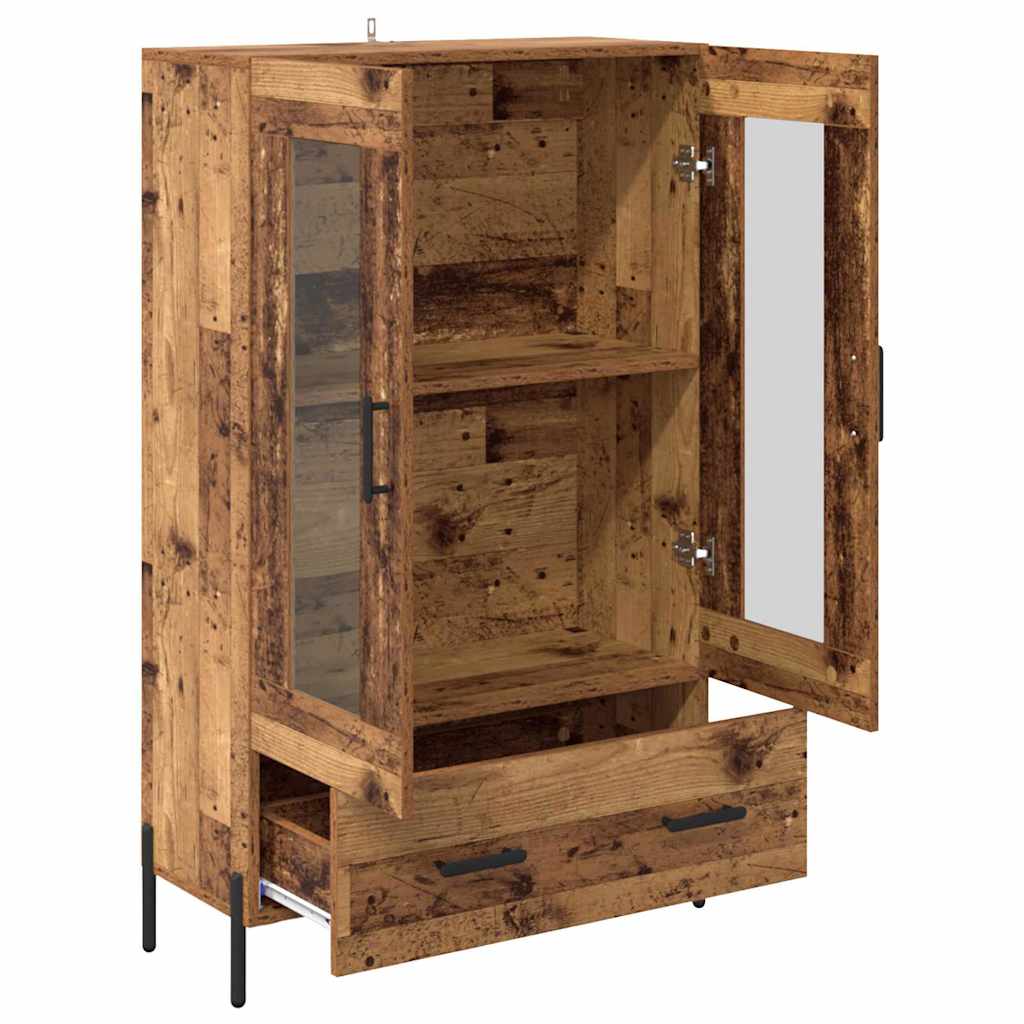 Highboard CORONA Altholz 69,5 x 31 x 115 cm Holzwerkstoff
