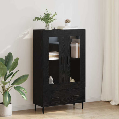 Highboard Schwarz Eichen-Optik 69,5 x 31 x 115 cm Holzwerkstoff