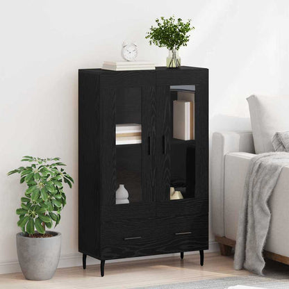 Highboard Schwarz Eichen-Optik 69,5 x 31 x 115 cm Holzwerkstoff