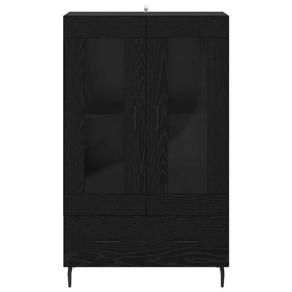 Highboard Schwarz Eichen-Optik 69,5 x 31 x 115 cm Holzwerkstoff