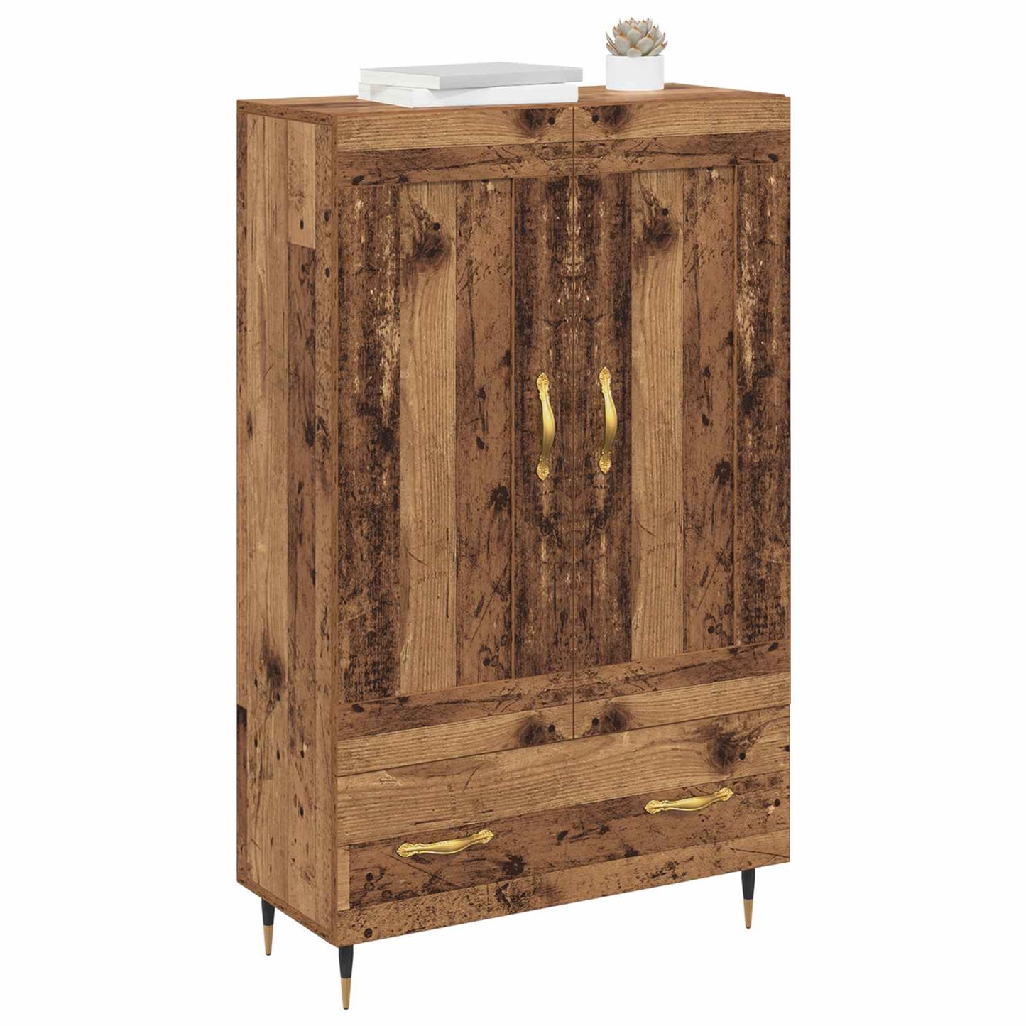 Highboard Altholz 69,5 x 31 x 115 cm Holzwerkstoff