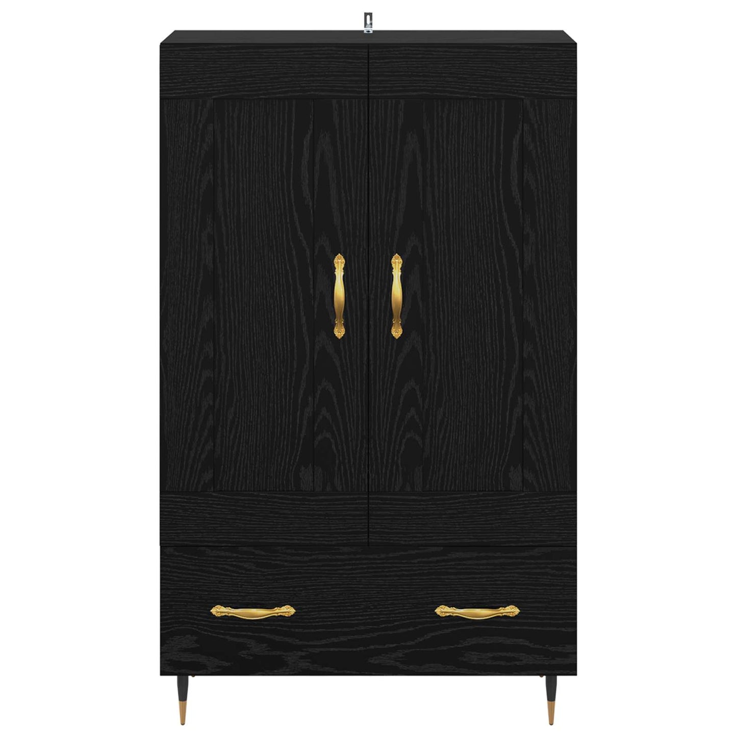 Highboard Schwarz Eichen-Optik 69,5 x 31 x 115 cm Holzwerkstoff
