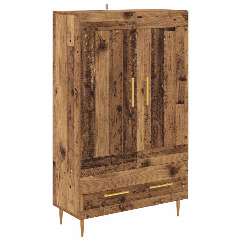 Highboard Altholz 69,5 x 31 x 115 cm Holzwerkstoff