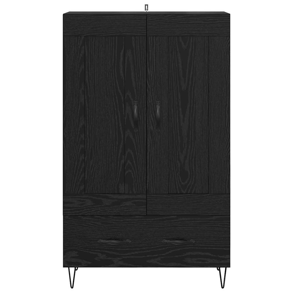 Highboard Schwarz Eichen-Optik 69,5 x 31 x 115 cm Holzwerkstoff