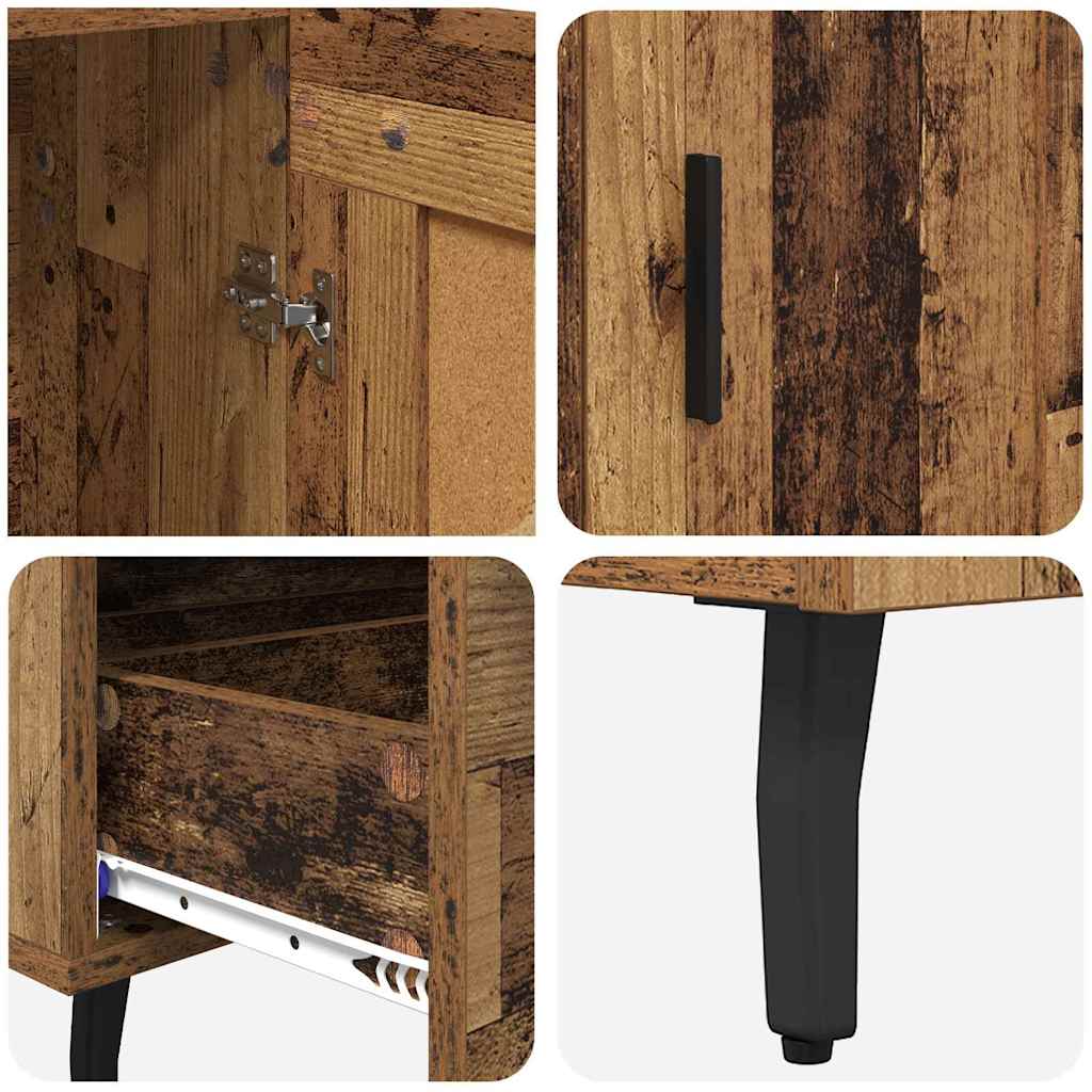 Highboard Altholz 69,5 x 31 x 115 cm Holzwerkstoff