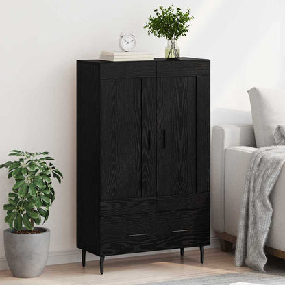 Highboard Schwarz Eichen-Optik 69,5 x 31 x 115 cm Holzwerkstoff
