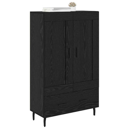 Highboard Schwarz Eichen-Optik 69,5 x 31 x 115 cm Holzwerkstoff