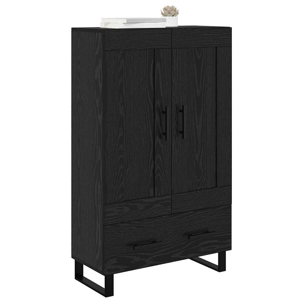 Highboard Schwarz Eichen-Optik 69,5 x 31 x 115 cm Holzwerkstoff