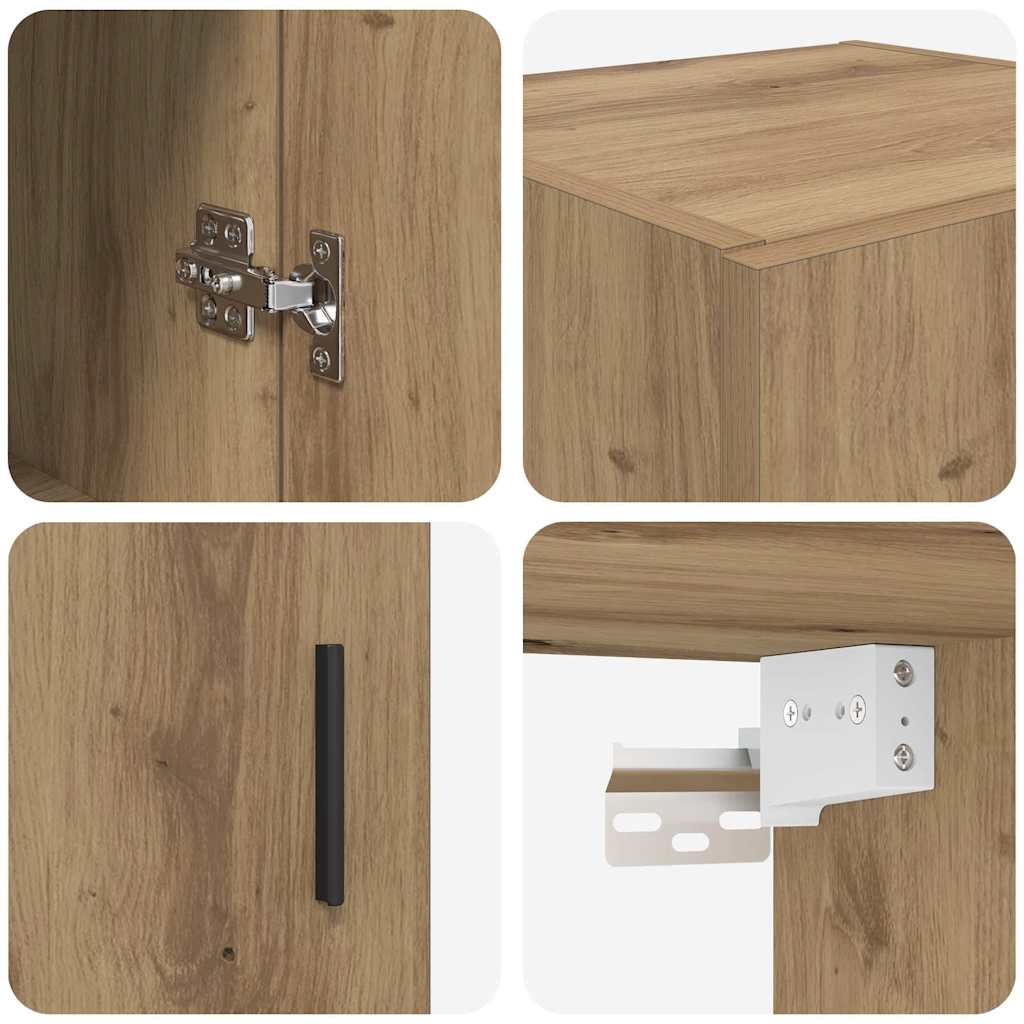 Wandschrank Artisan-Eiche 34,5 x 34 x 90 cm Holzwerkstoff