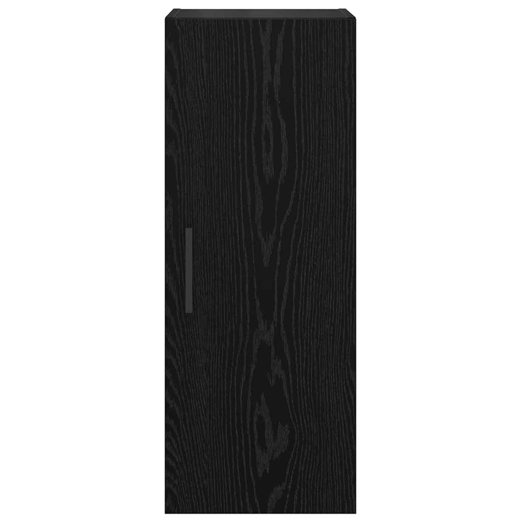 Wandschrank Schwarz Eichen-Optik 34,5 x 34 x 90 cm